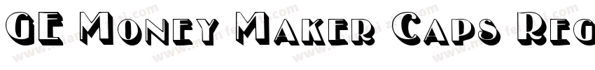 GE Money Maker Caps Regular字体转换